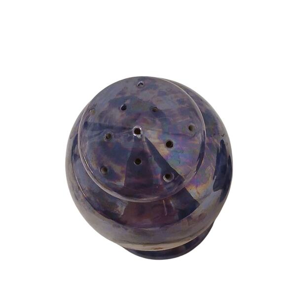 Antique Victorian Rose Salt & Pepper Shakers Blue Iridescent Noritake Japan VNTG - Picture 11 of 16